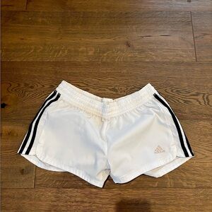 adidas Women's White and Black Athletic Shorts